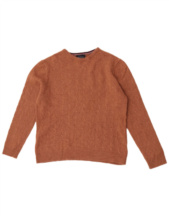 Suéter Marks & Spencer Boys com gola redonda 12-13 anos marrom