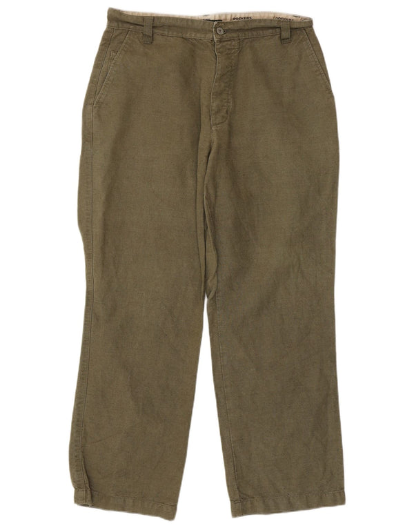 Calça jeans masculina Dockers reta W34 L30 linho cáqui