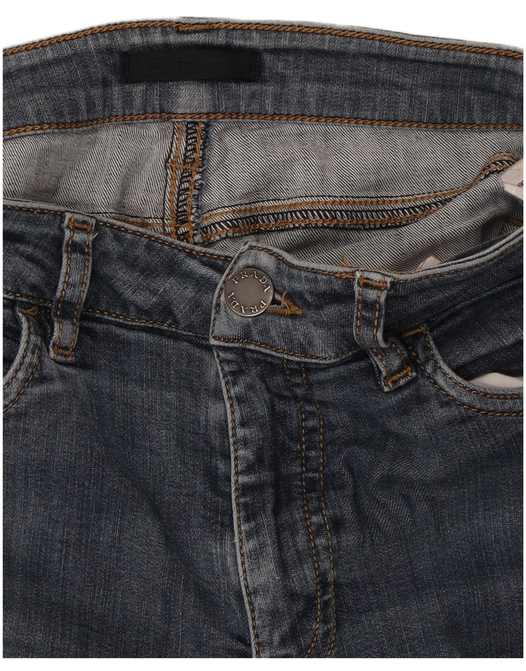 PRADA Jeans Skinny Feminino W25 L28 Azul Algodão