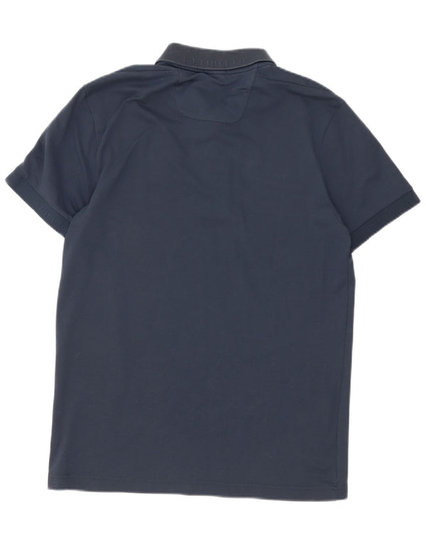Camisa polo masculina Hugo Boss Slim Fit azul marinho médio