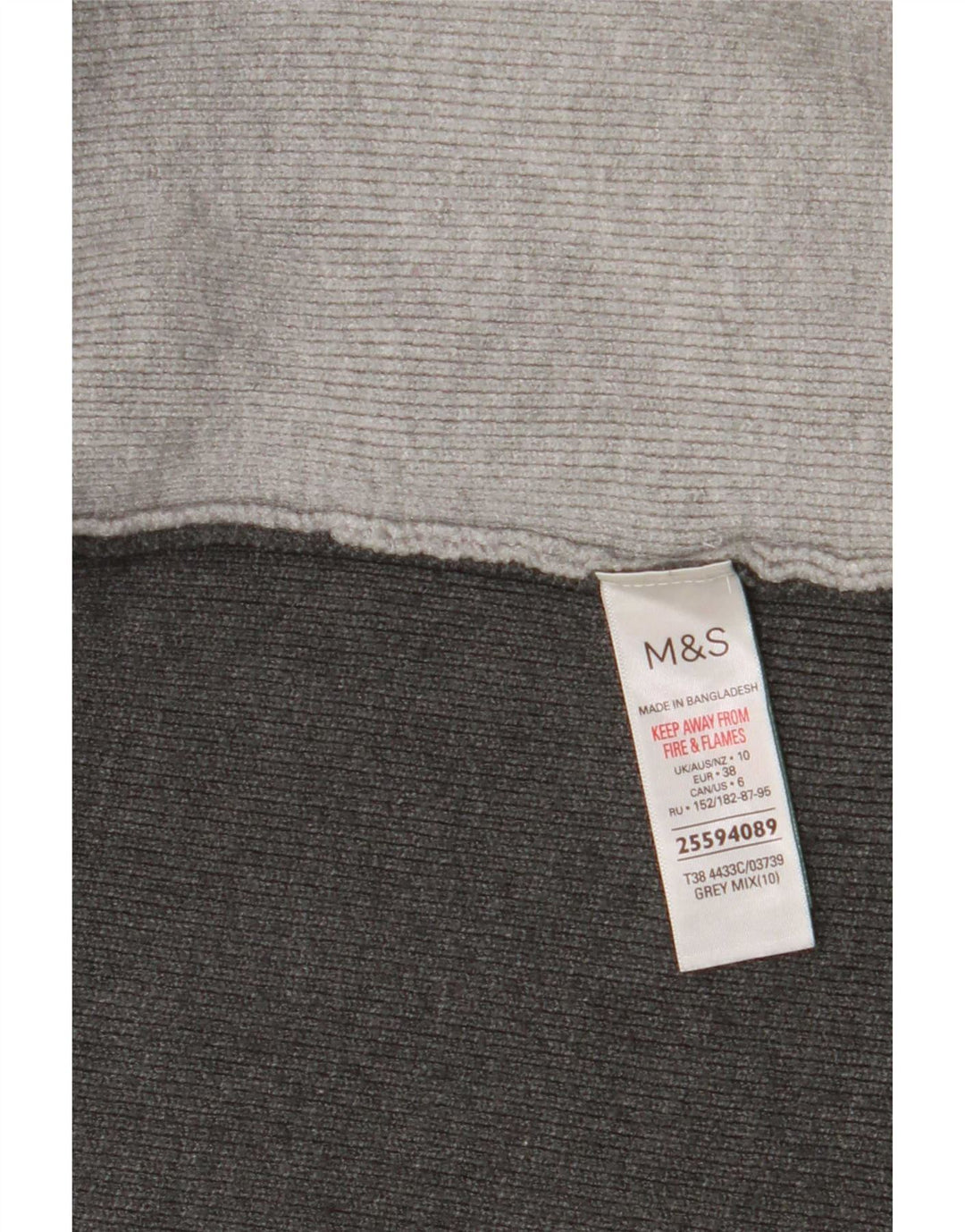 Suéter cardigã feminino Marks & Spencer Longline Reino Unido 10 pequeno cinza