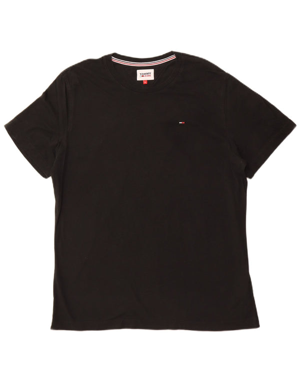 TOMMY HILFIGER Camiseta masculina Top XL algodão preto