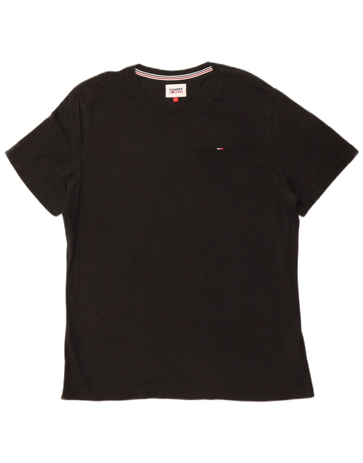 TOMMY HILFIGER Camiseta masculina Top XL algodão preto