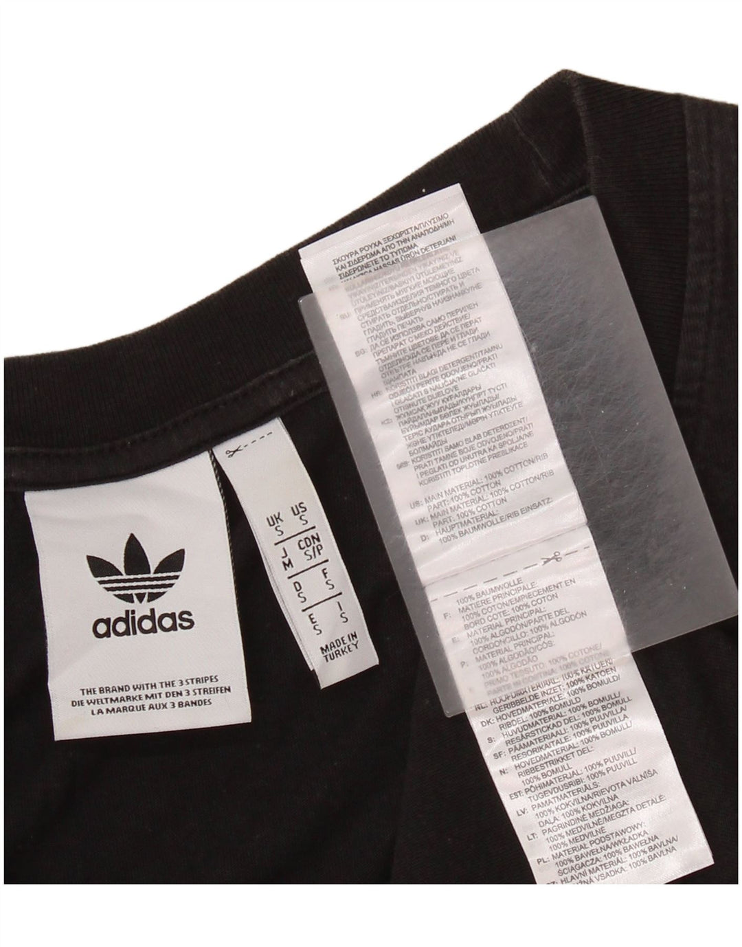 ADIDAS Mens Graphic Vest Top Pequeno Algodão Preto