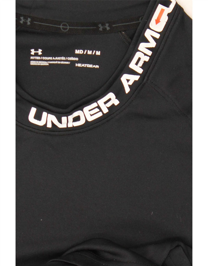 Camiseta masculina Under Armour Heat Gear Graphic Top médio preto poliéster