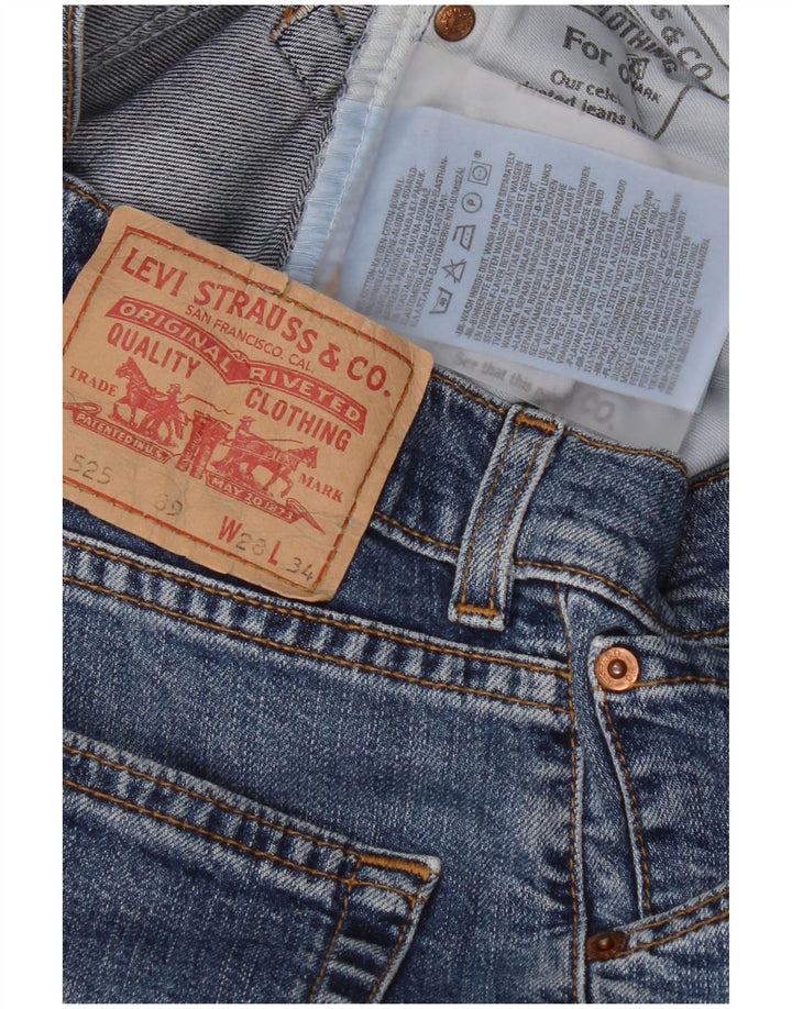 Calça jeans feminina Levi's 525 Bootcut W28 L30 azul algodão