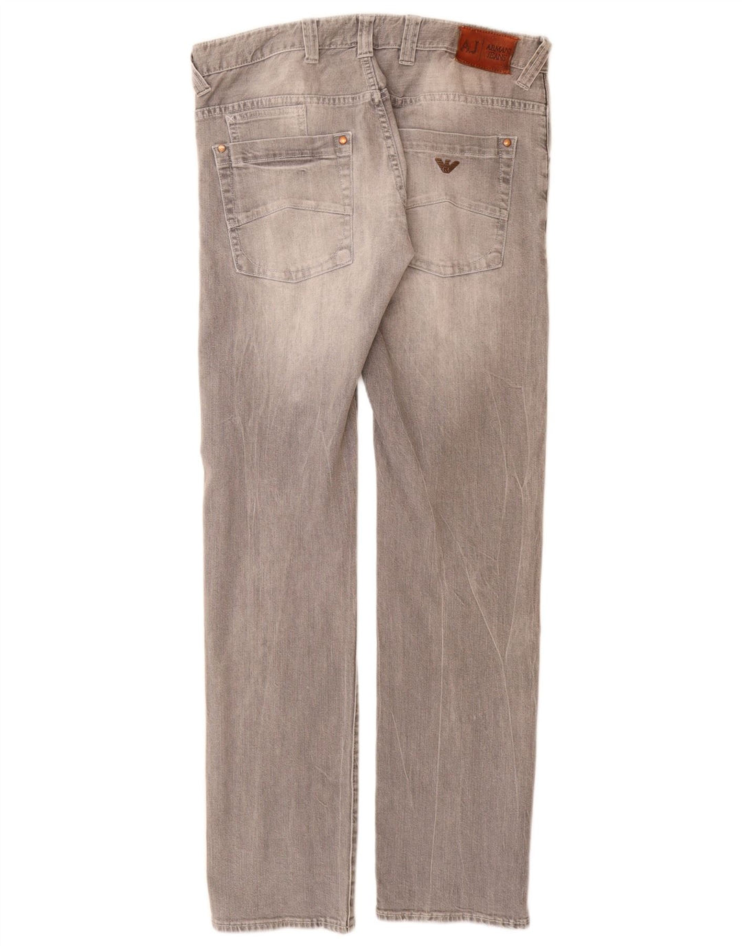 ARMANI Mens Slim Jeans W32 L33 Cinza Algodão