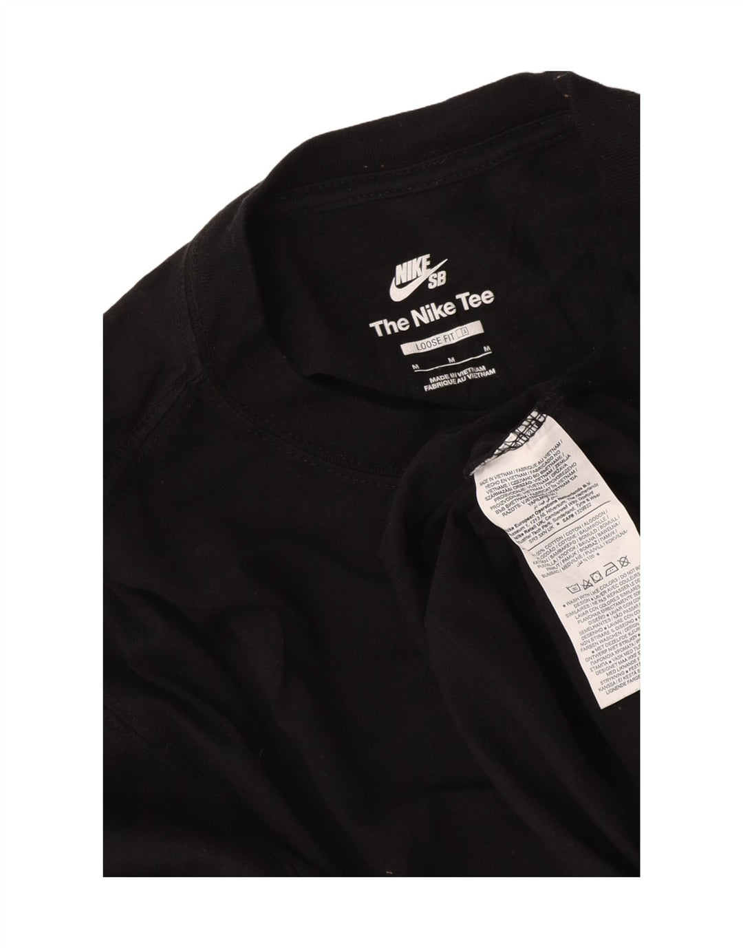 Top gráfico masculino Nike Loose Fit manga comprida algodão preto médio