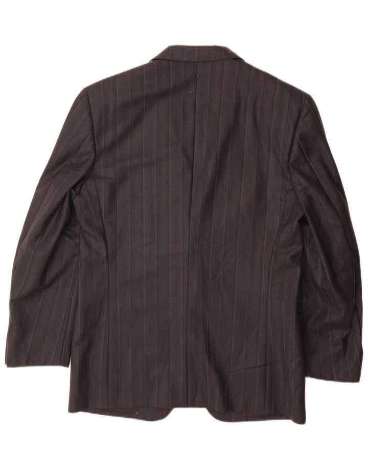 Jaqueta blazer masculina Pierre Cardin com 2 botões UK 38 listrada cinza médio