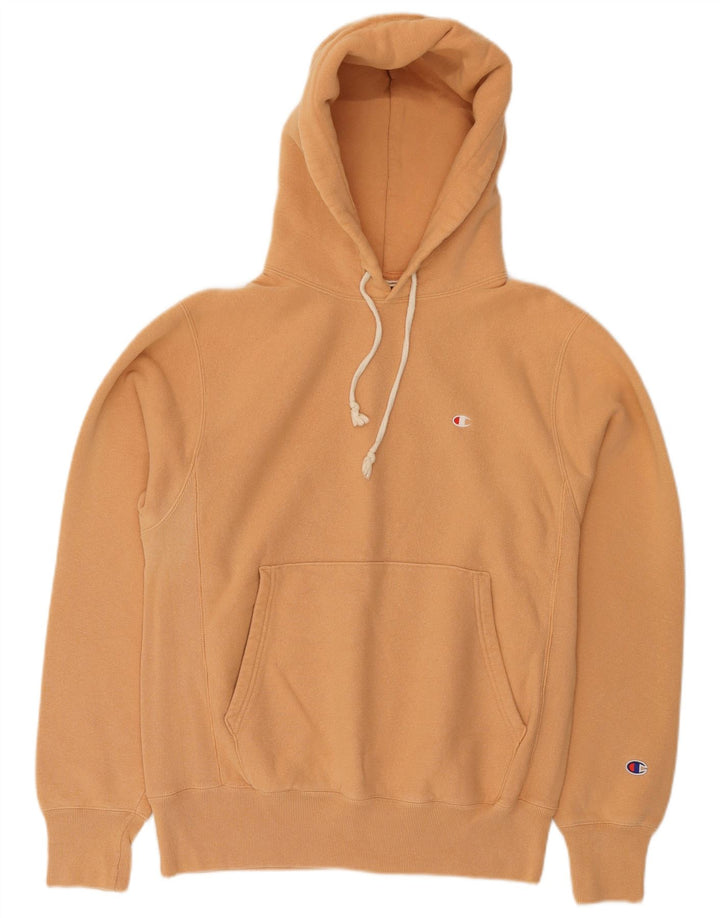 Jumper masculino com capuz Champion pequeno algodão laranja