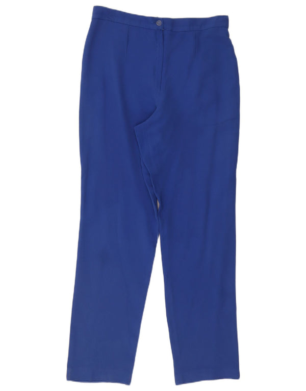 Calça casual feminina vintage cônica W30 L30 azul