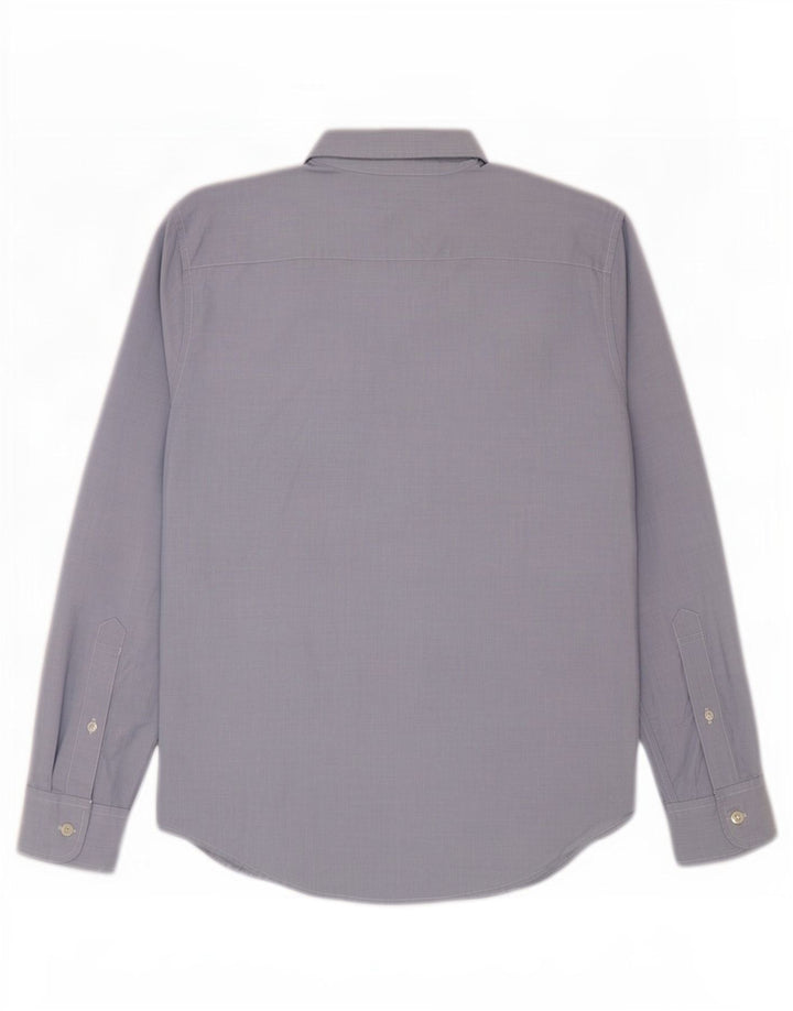 Camisa masculina Abercrombie & Fitch de algodão azul médio