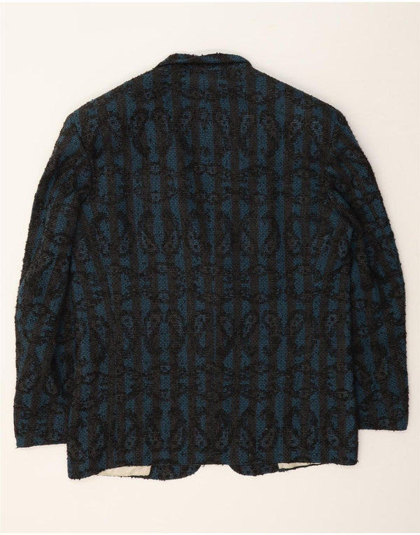 Jaqueta Blazer Masculina Guarnieri com 2 Botões Reino Unido 40 Grande Azul Paisley