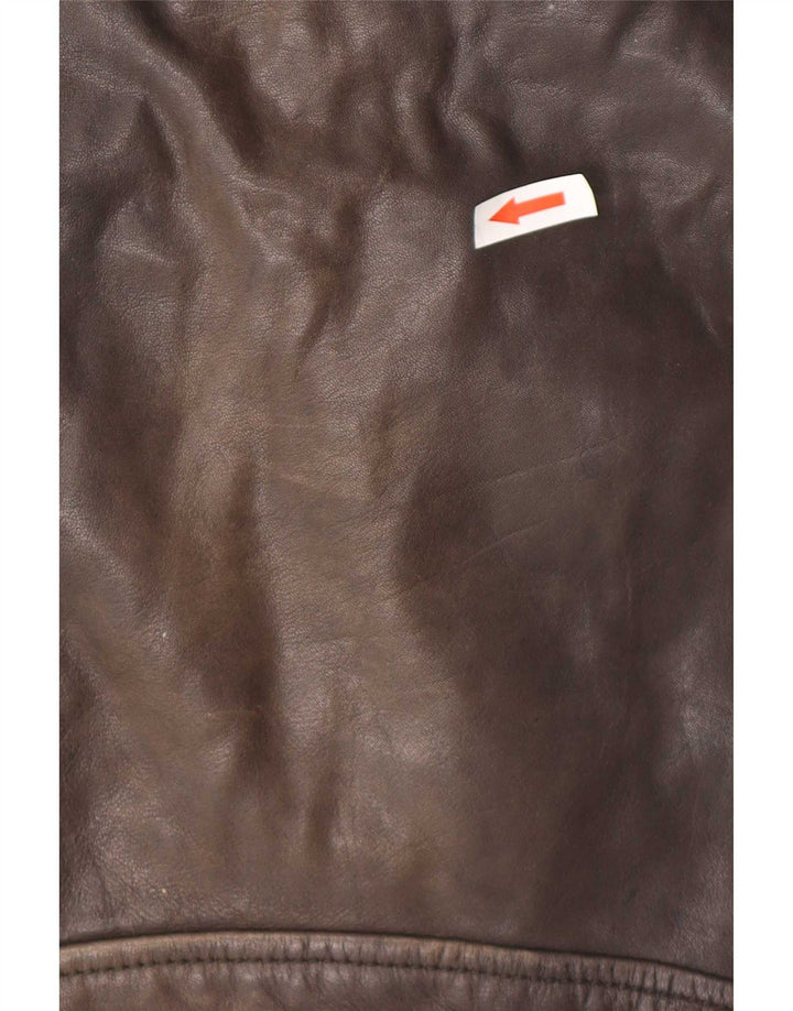 Jaqueta masculina de couro para motociclista All Saints Reino Unido 40 grande couro preto