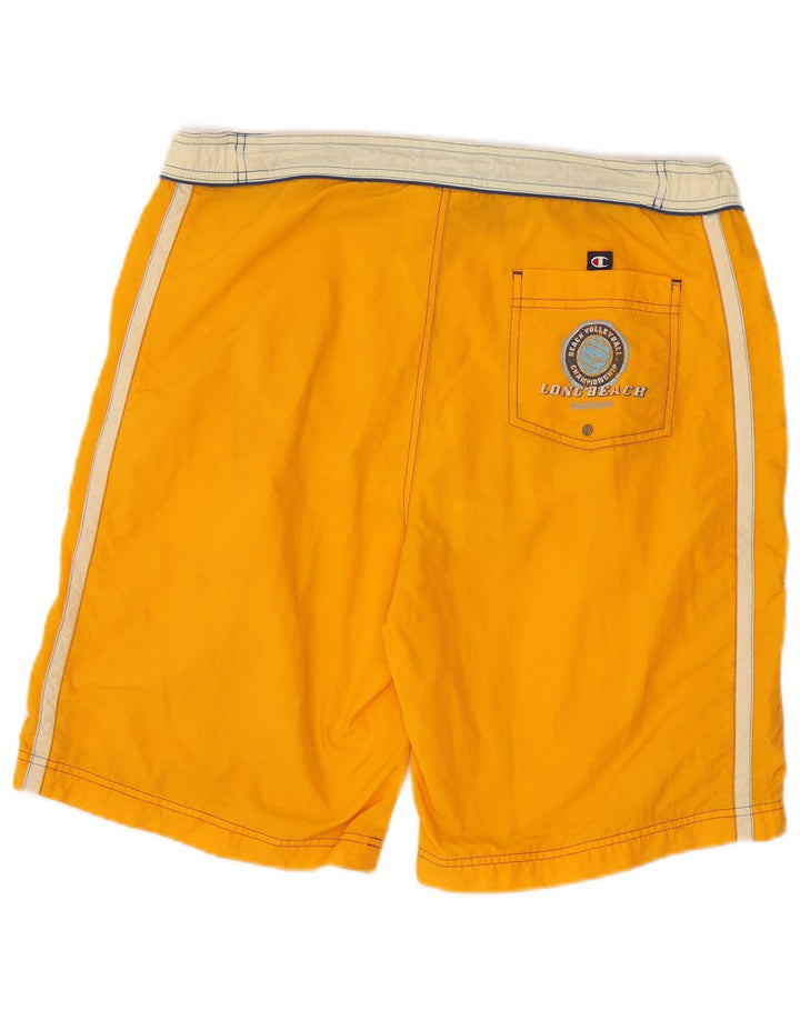 Shorts de natação masculino Champion Graphic grande amarelo colorblock poliamida