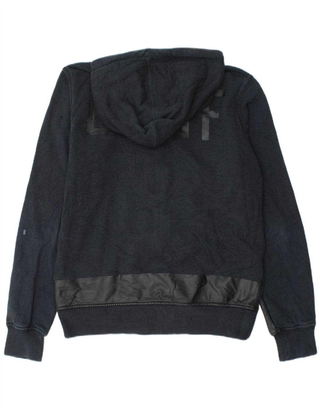 Suéter Nike masculino com capuz e zíper gráfico médio azul marinho algodão colorido