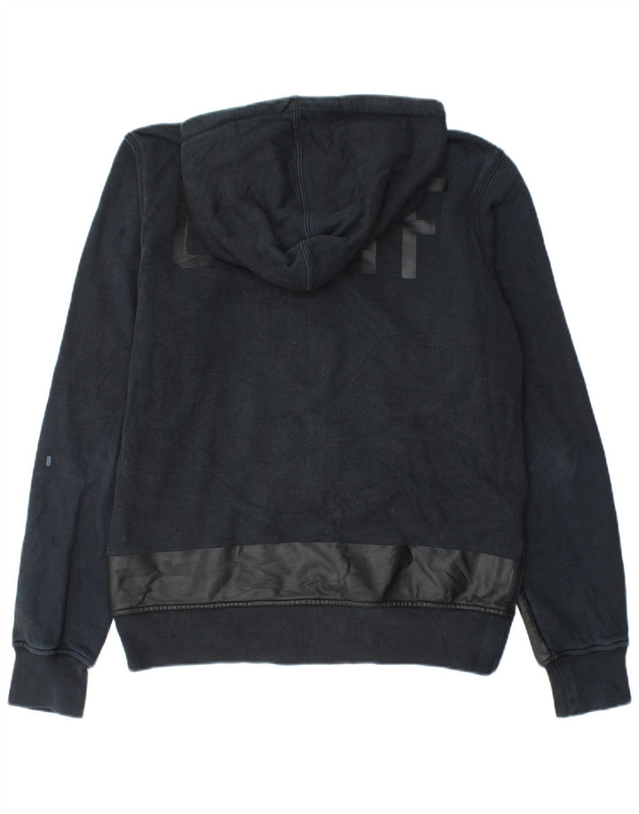 Suéter Nike masculino com capuz e zíper gráfico médio azul marinho algodão colorido