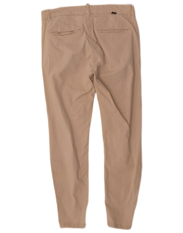 Zara Mens Slim Chino Calças EU 42 Grande W32 L27 Bege