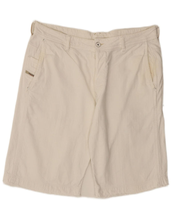Diesel Mens Chino Shorts W34 Grande Algodão Branco