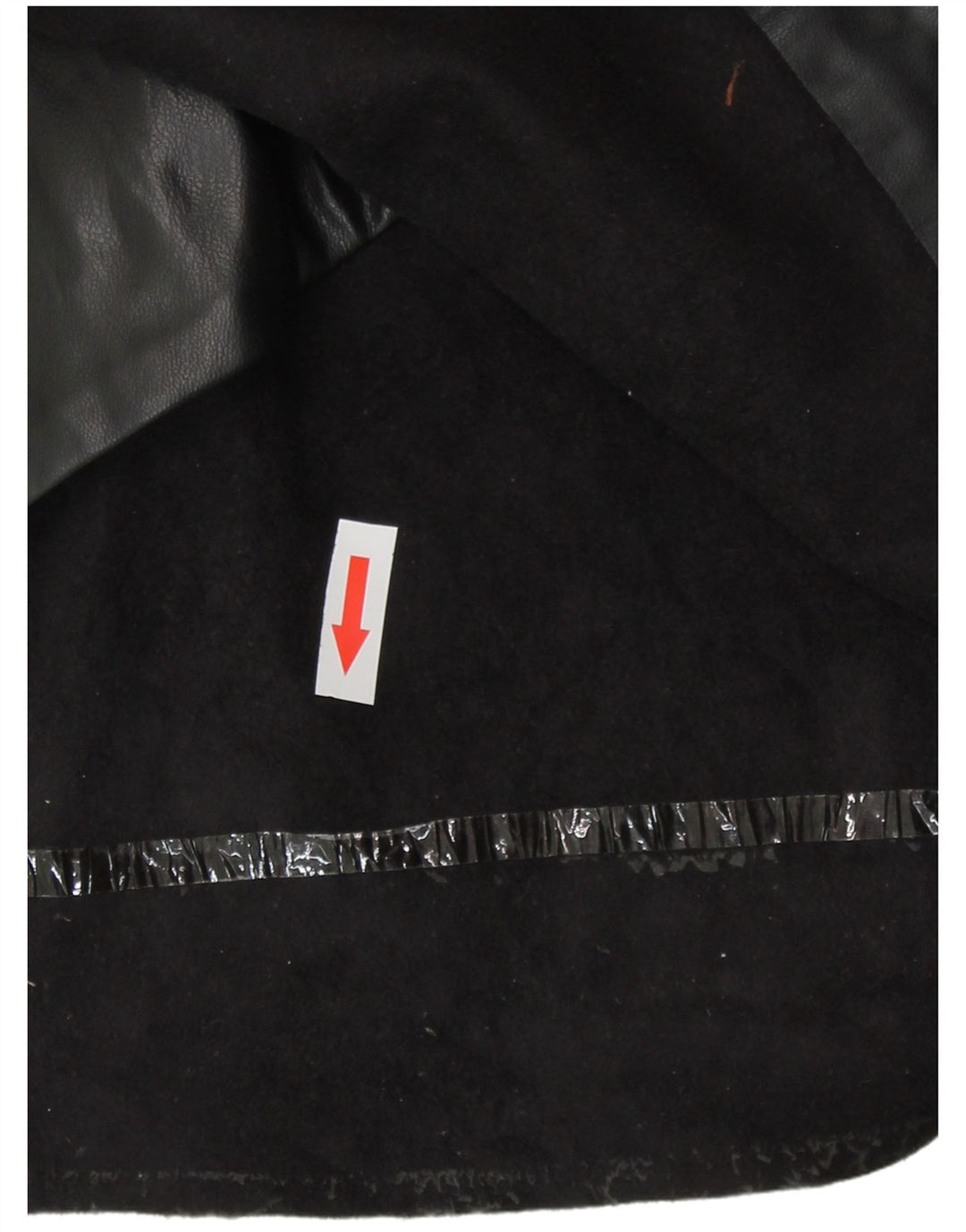 Zara mini saia feminina de couro sintético grande W30 poliuretano preto