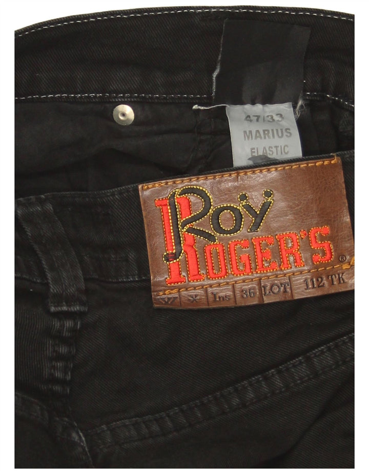 Calça jeans reta masculina Roy Rogers W33 L30 algodão preto