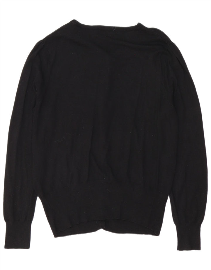 Suéter cardigã feminino Marks & Spencer Reino Unido 16 grande preto