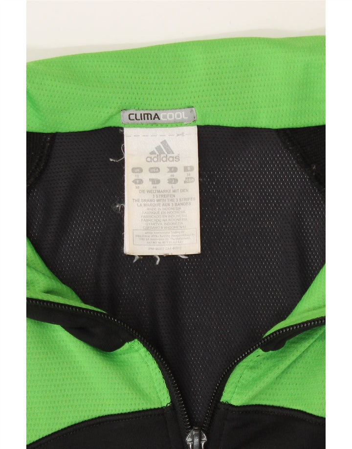 Adidas Womens Climacool Tracksuit Top Jacket UK 12 Medium Black Colourblock