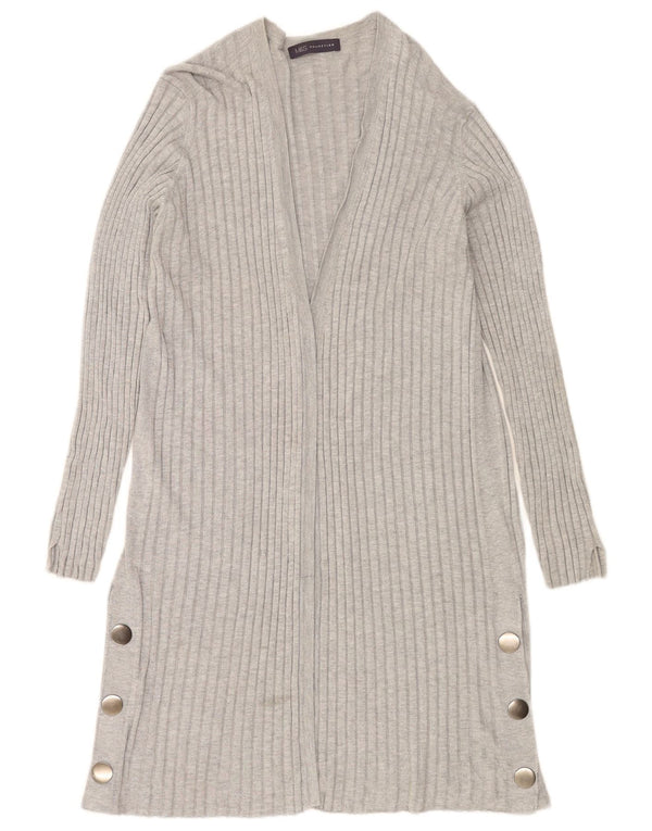 Suéter cardigã feminino Longline Marks & Spencer Reino Unido 14 cinza médio