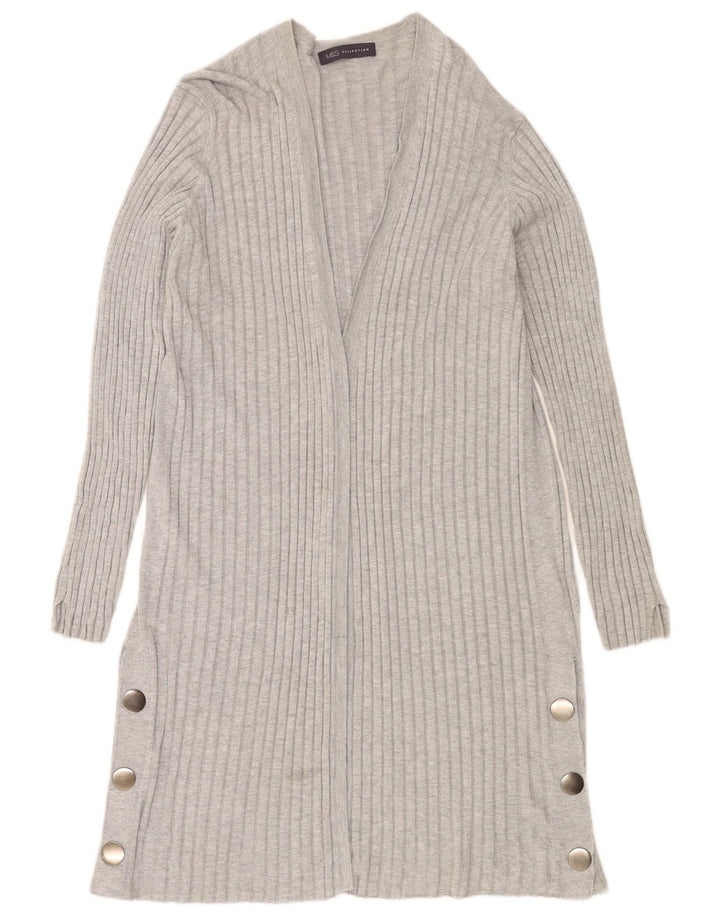 Suéter cardigã feminino Longline Marks & Spencer Reino Unido 14 cinza médio