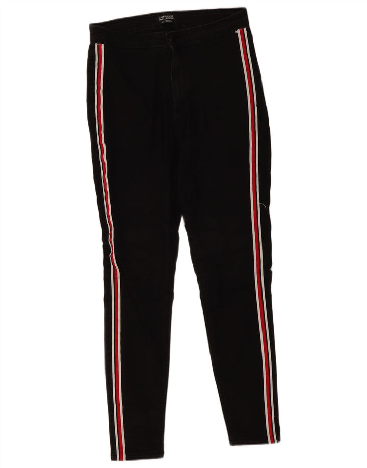 ZARA Mulheres Trafaluc Jeans Skinny Cintura Alta EU 40 Médio W30 L27 Preto