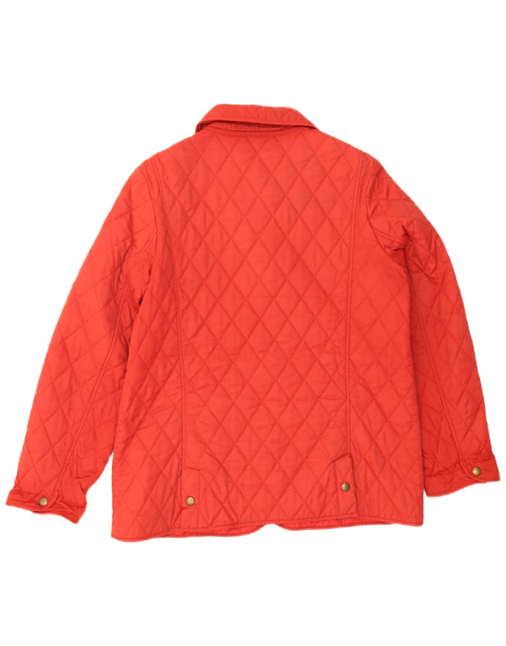 Jaqueta acolchoada feminina Barbour UK 16 grande poliamida vermelha