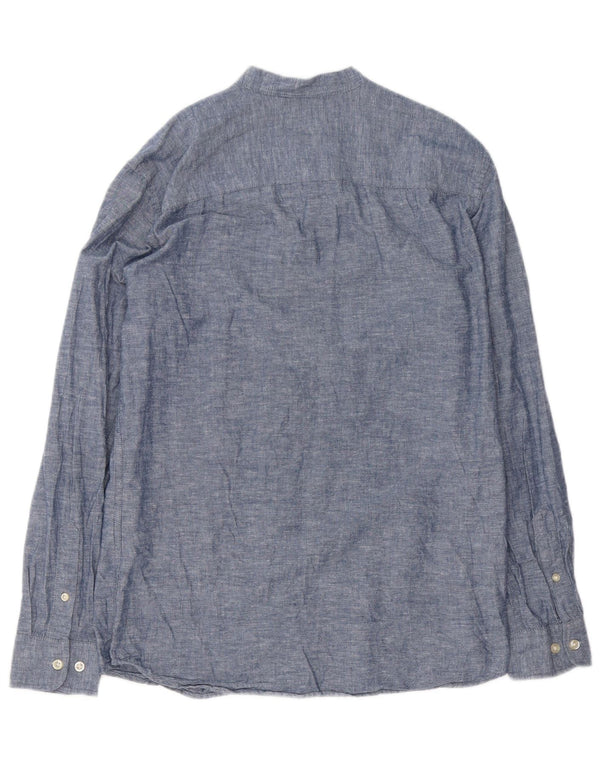 Camisa masculina Jack & Jones pequena azul algodão