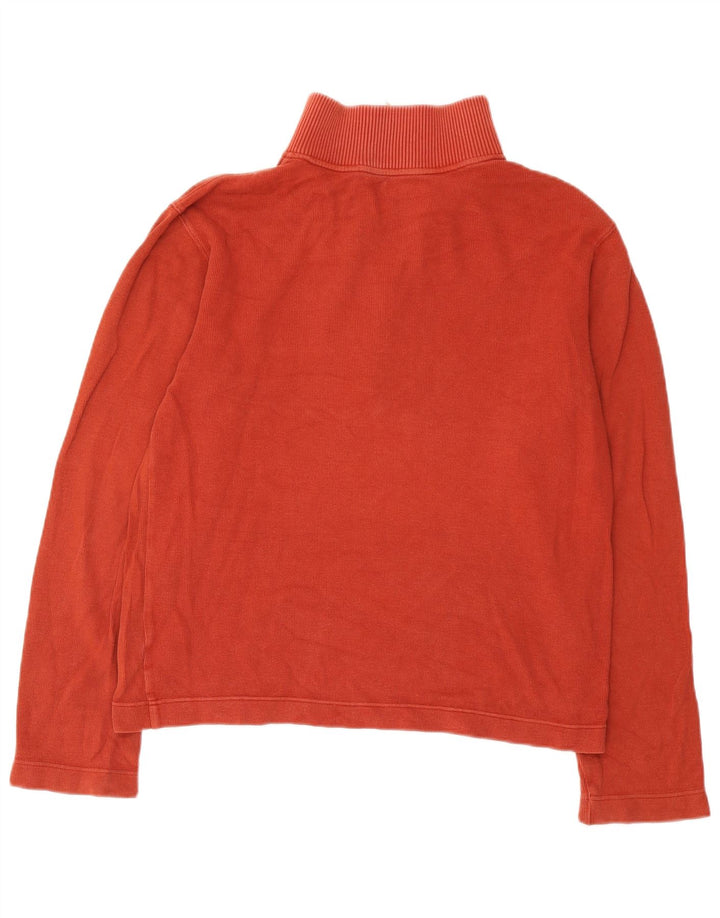 Suéter masculino Gap com zíper e gola em algodão vermelho médio