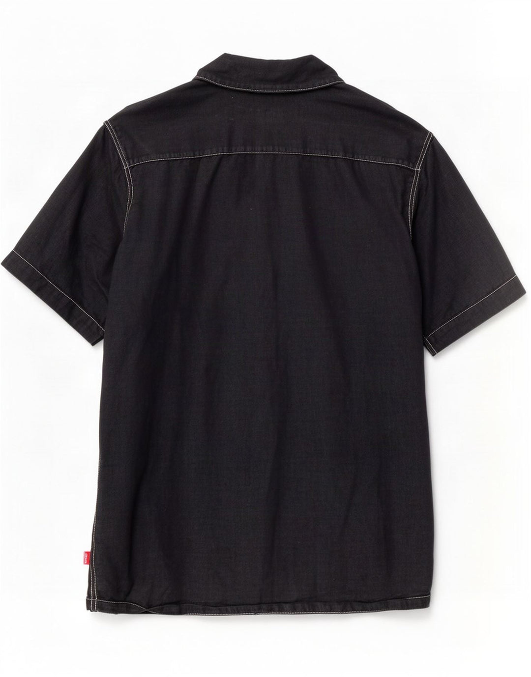 Camisa masculina Levi's manga curta regular fit pequena linho preto