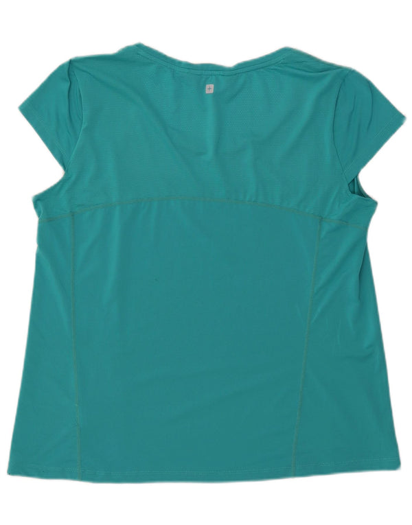 Camiseta feminina Mountain Warehouse UK 18 XL turquesa poliéster