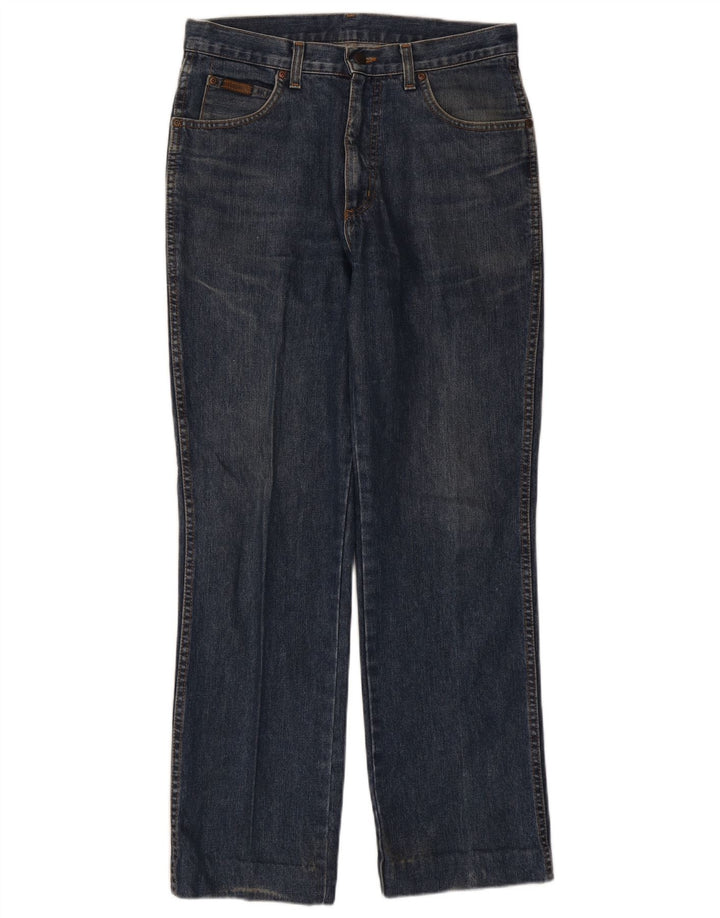 Wrangler Mens Straight Jeans W32 L32 Azul Marinho Algodão