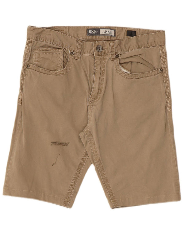 BKE Masculino Jake Casual Shorts W32 Algodão Bege Médio