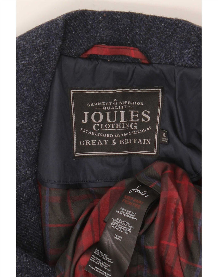 Sobretudo masculino Joules UK 42 XL lã azul marinho