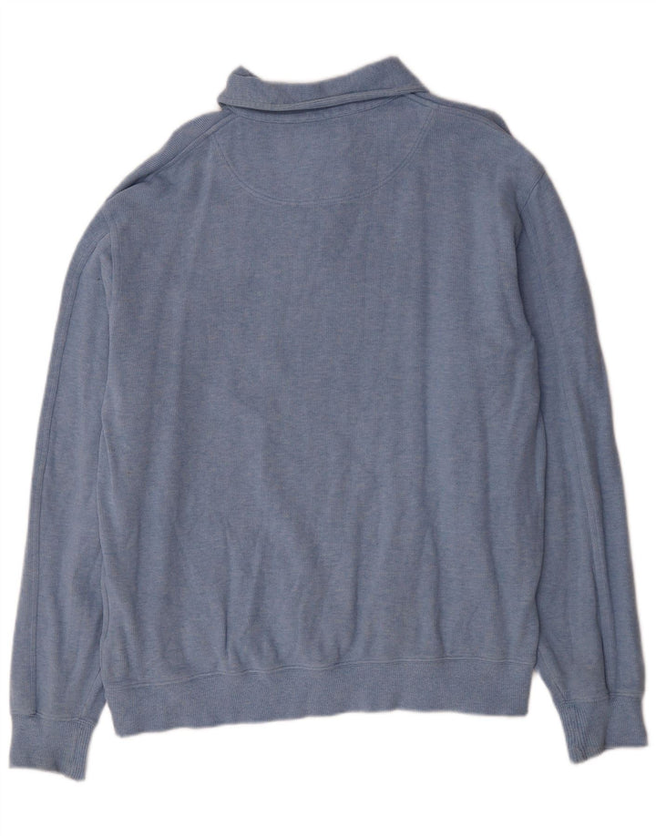 Suéter masculino GANT com gola polo e algodão azul XL