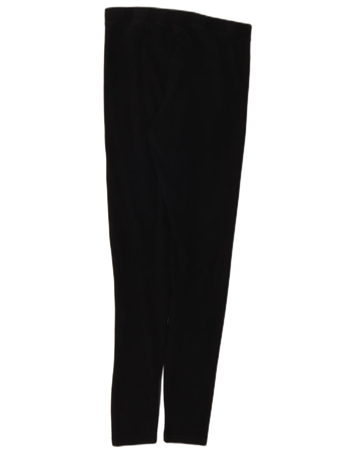 Leggings femininos Marks & Spencer Reino Unido 10 pequeno algodão preto