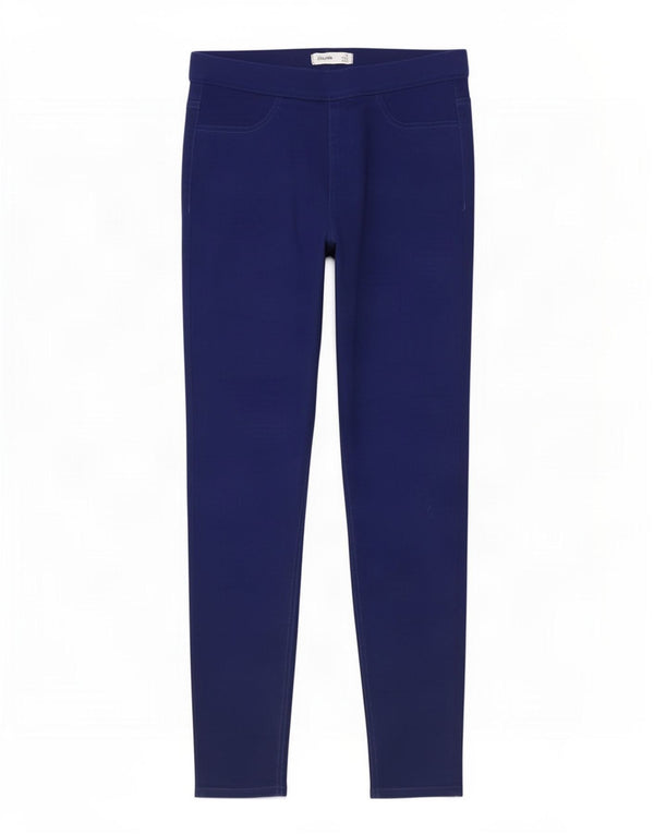 Calça casual feminina Marks & Spencer UK 14 grande W32 L27 azul marinho