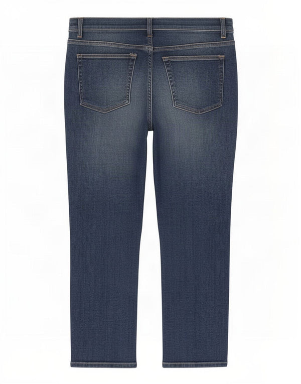 Jeans cropped feminino Tommy Hilfiger EUA 12 grande W34 L25 algodão azul