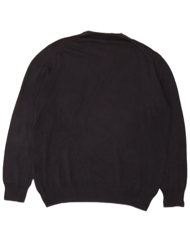 Zara Suéter masculino com gola redonda XL preto