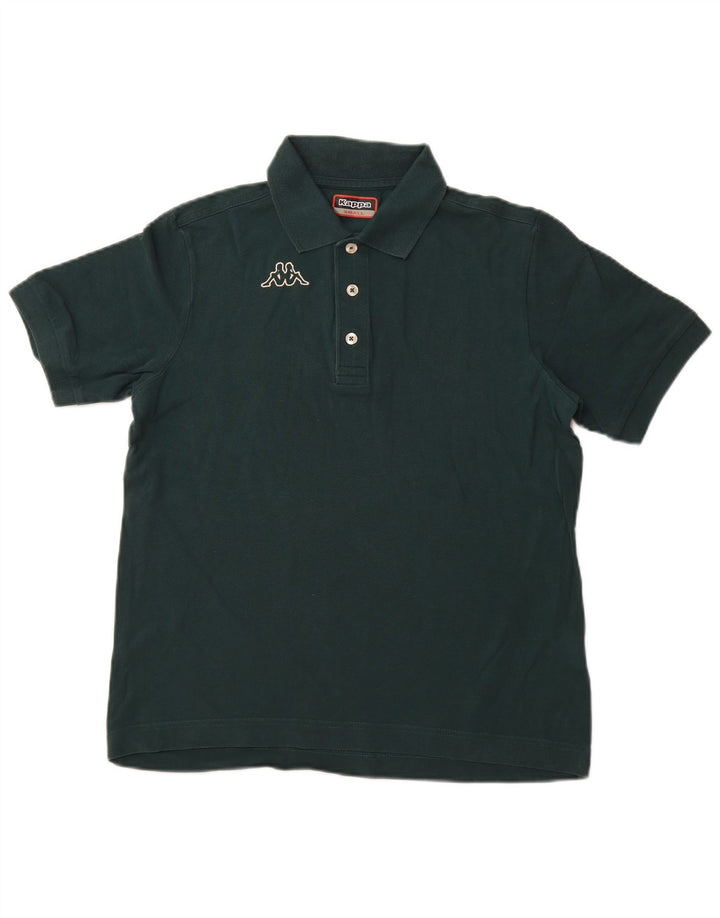 Camisa polo masculina KAPPA gráfica pequena de algodão verde