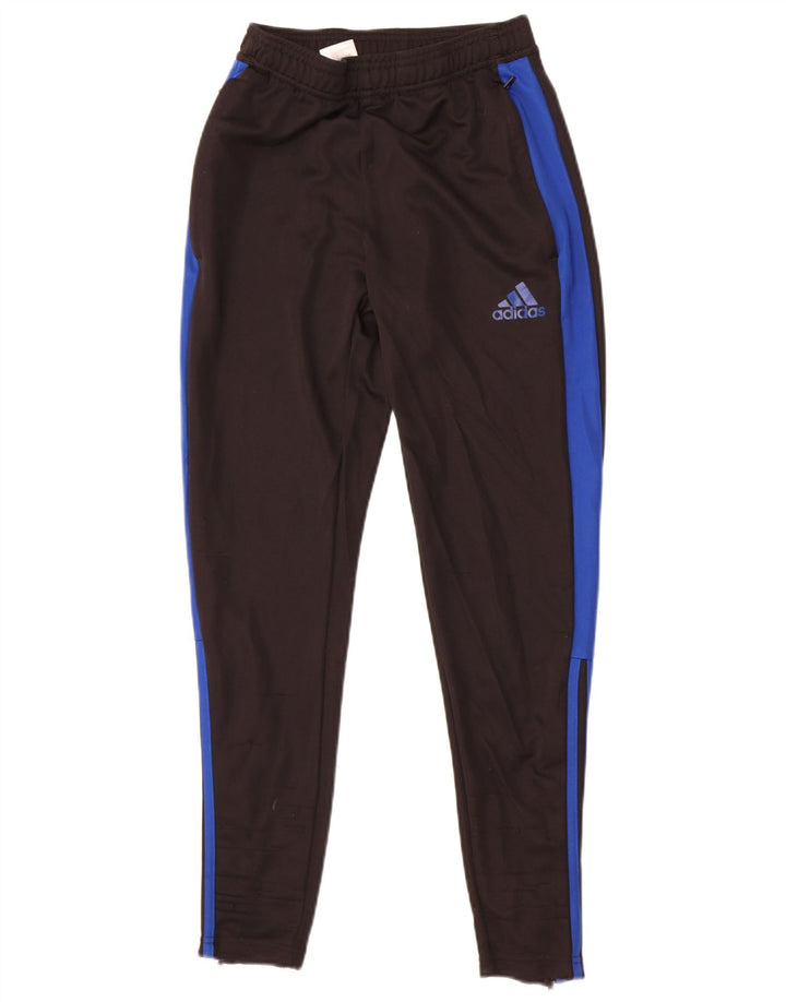 Calça de treino masculina Adidas Aeroready pequena preta colorblock poliéster