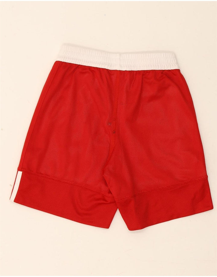 Shorts esportivos masculinos Adidas 9-10 anos poliéster colorblock vermelho