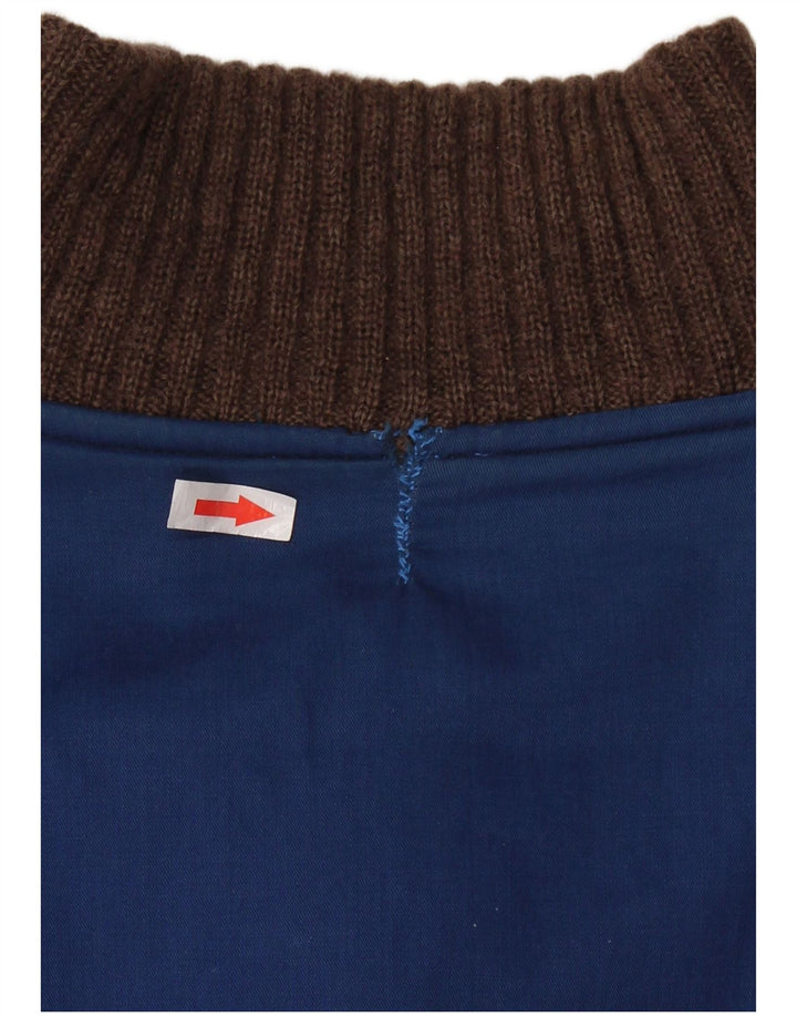 Suéter cardigã masculino reversível VINTAGE XL marrom Fair Isle