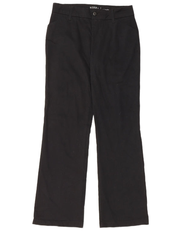 Lee Womens Riders Curvy Chino Calças US 12 Grande W32 L33 Algodão Preto
