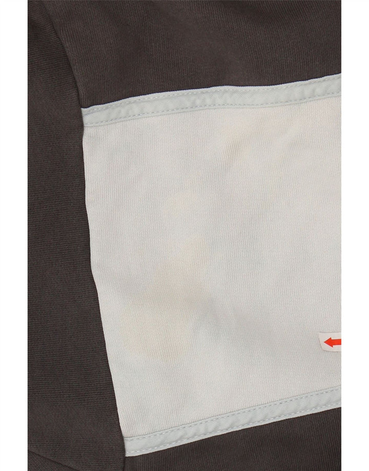 LEVI'S Womens Oversized Hoodie Jumper UK 14 Medium Grey Colourblock