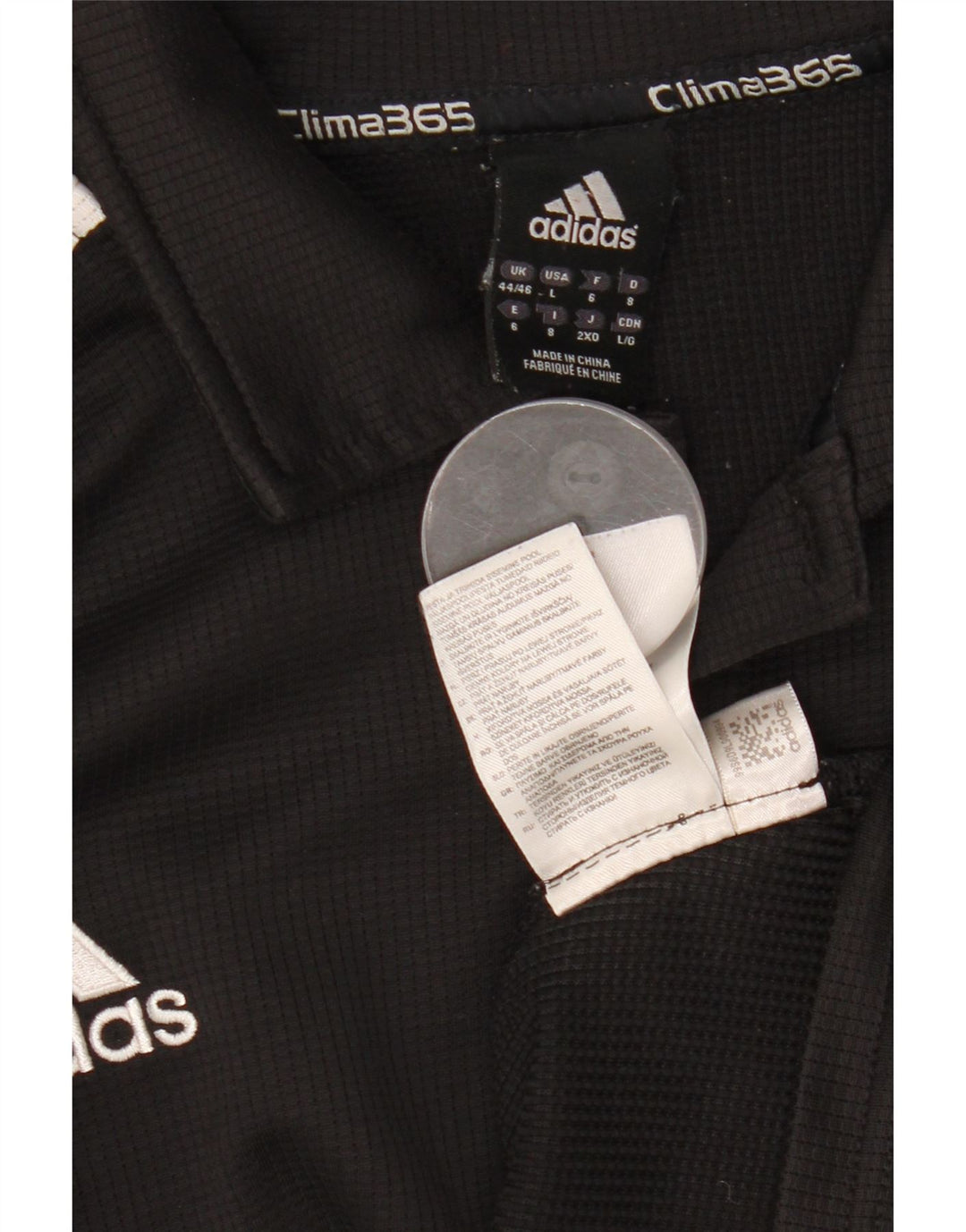 ADIDAS Mens New Zealand Polo Shirt UK 44/46 Grande Preto Colorblock
